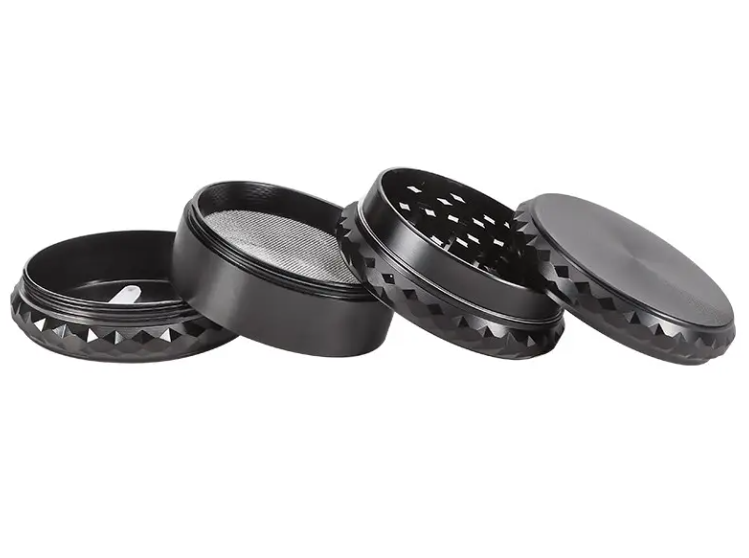 2.5 Inch Magnetic Large Black Metal Spice Tobacco Herb Grinder
