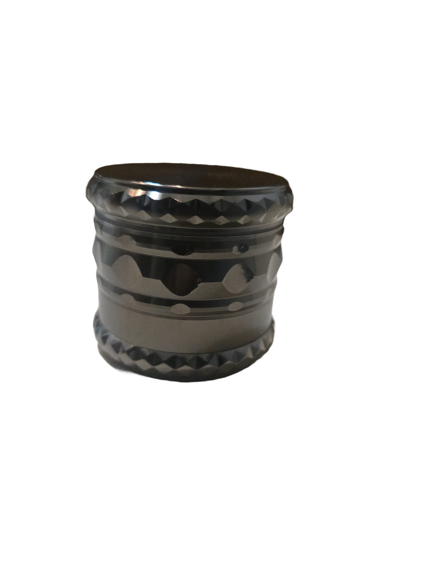 2" Tall Magnetic Black Metal Zinc Alloy Spice Tobacco Herb Grinder