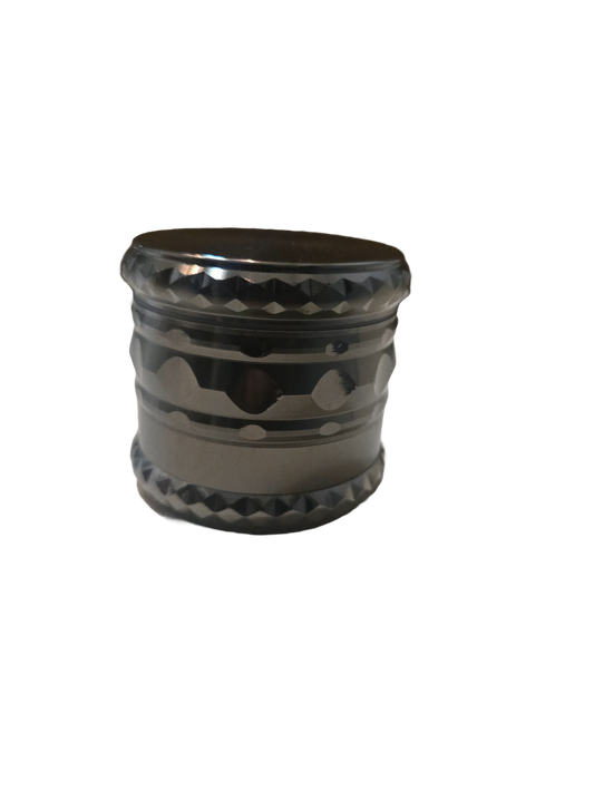 2" Tall Magnetic Black Metal Zinc Alloy Spice Tobacco Herb Grinder