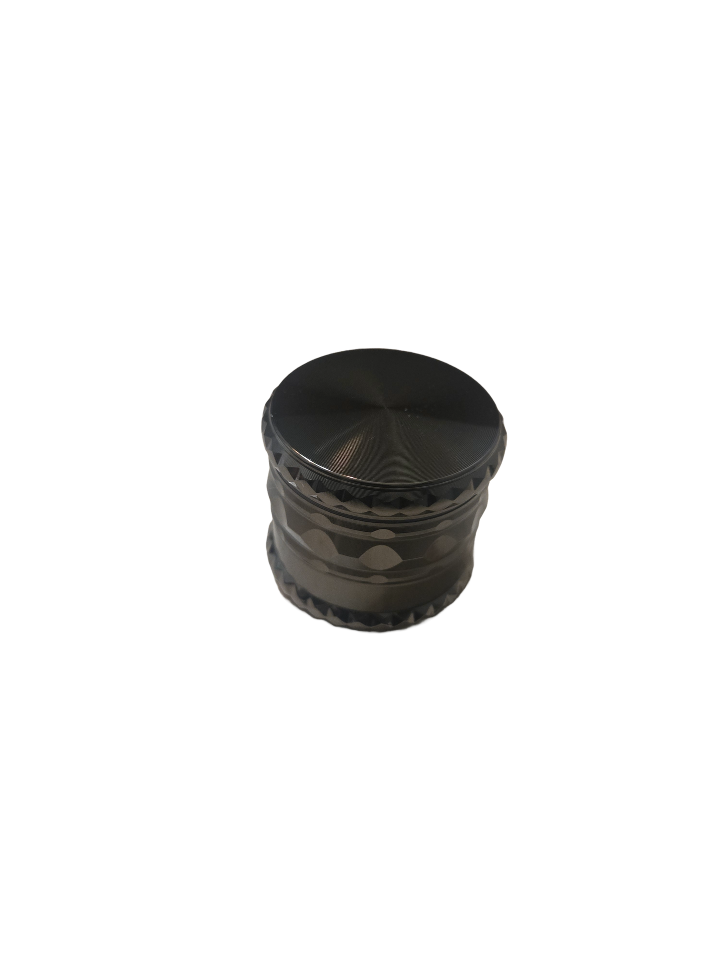 2" Tall Magnetic Black Metal Zinc Alloy Spice Tobacco Herb Grinder