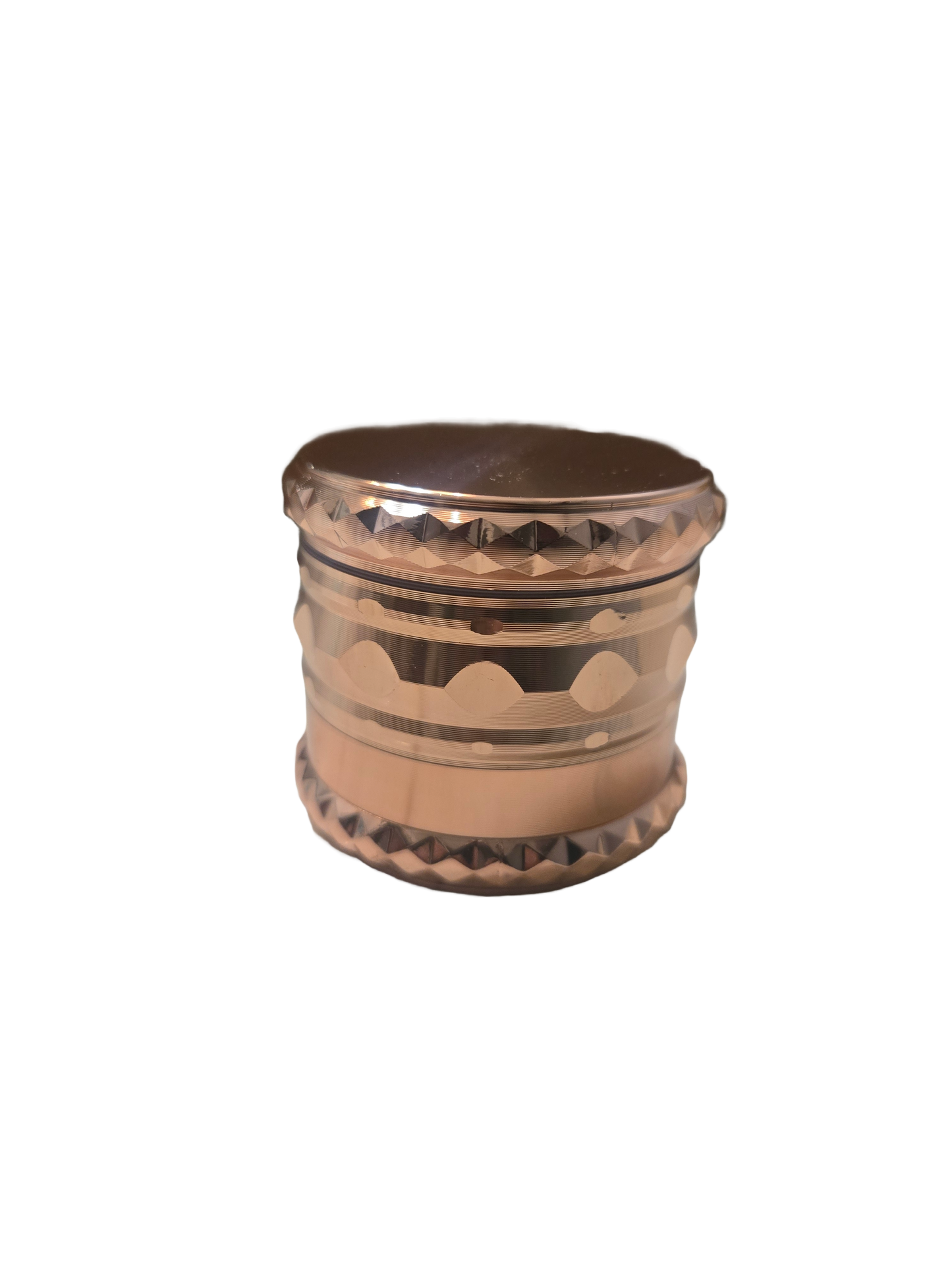 2" Tall Magnetic Rose Gold Metal Spice Tobacco Herb Grinder: Rose Gold