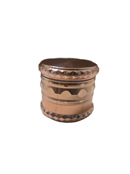 2" Tall Magnetic Rose Gold Metal Spice Tobacco Herb Grinder: Rose Gold