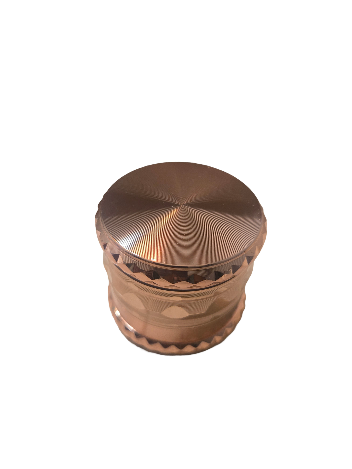 2" Tall Magnetic Rose Gold Metal Spice Tobacco Herb Grinder: Rose Gold