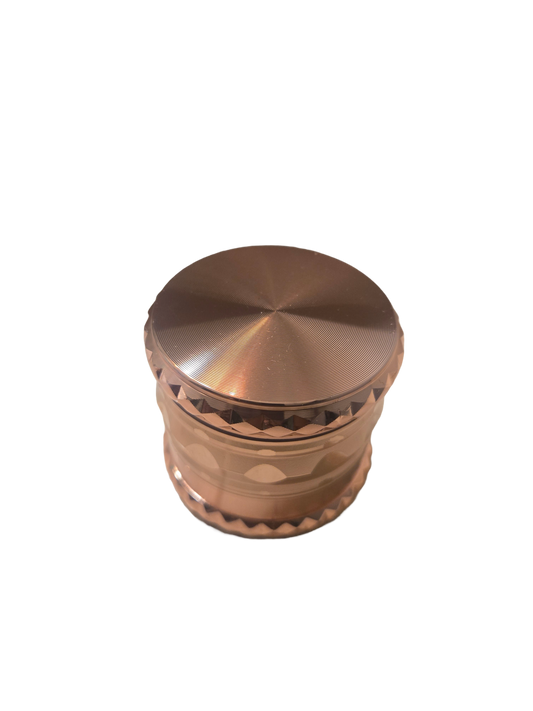 2" Tall Magnetic Rose Gold Metal Spice Tobacco Herb Grinder: Rose Gold