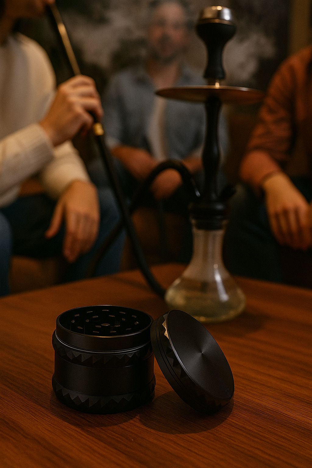 2.5 Inch Magnetic Large Black Metal Spice Tobacco Herb Grinder