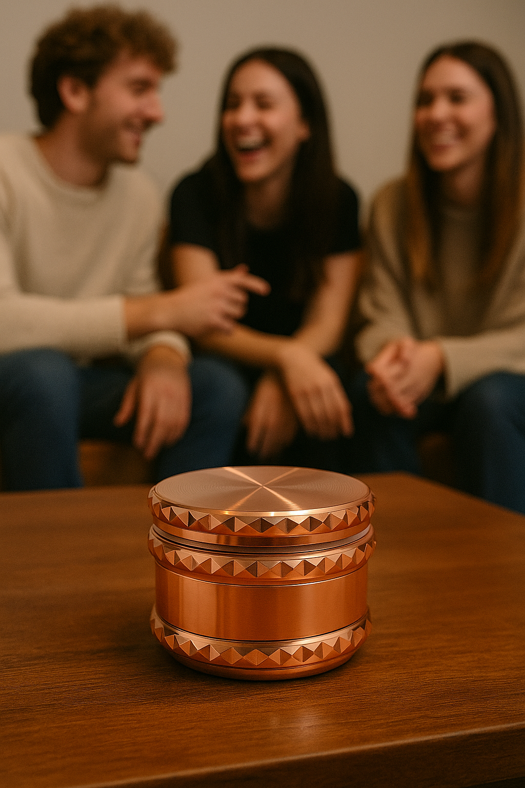 2 1/4" Inch Magnetic Rose Gold Metal Spice Tobacco Herb Grinder: Rose Gold