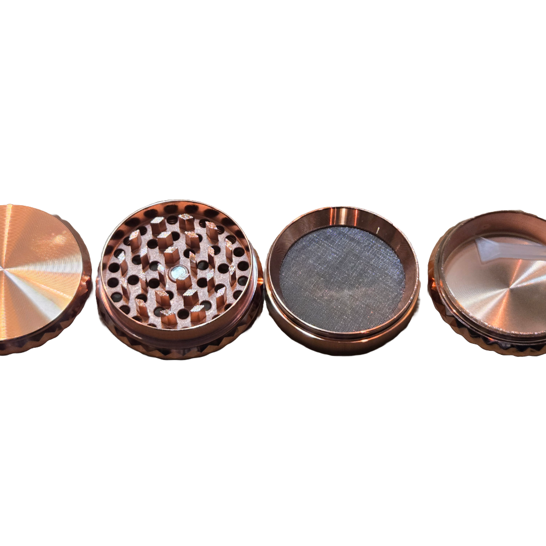 2 1/4" Inch Magnetic Rose Gold Metal Spice Tobacco Herb Grinder: Rose Gold