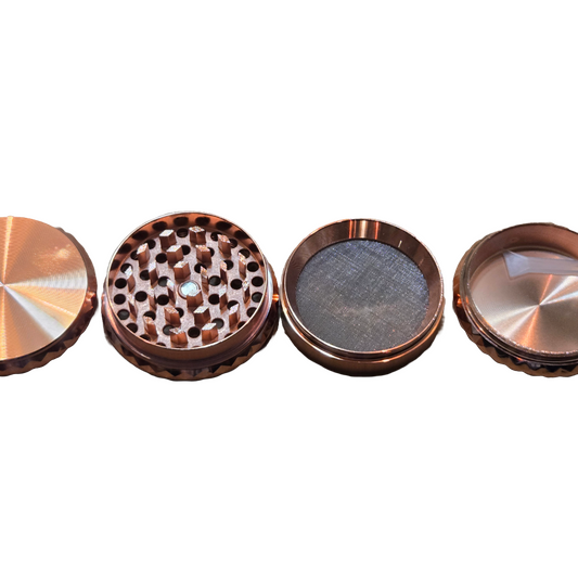 2 1/4" Inch Magnetic Rose Gold Metal Spice Tobacco Herb Grinder: Rose Gold