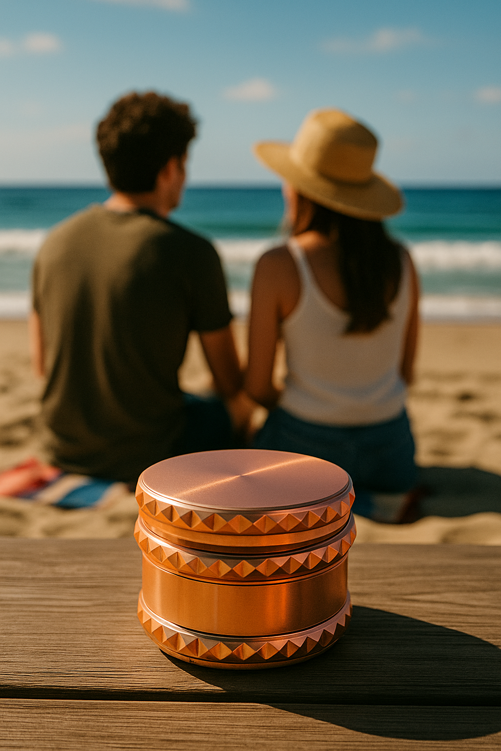 2 1/4" Inch Magnetic Rose Gold Metal Spice Tobacco Herb Grinder: Rose Gold